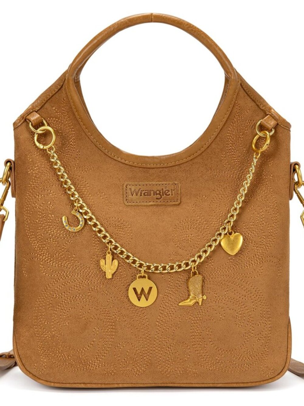 Wrangler Purse Women Satchel Top‑Handle Crossbody Bag With Decorative Charm